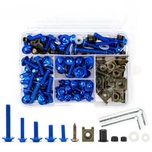 Imagen 1 del producto Para YAMAHA TENERE 700 MT07 MT 07 TMAX 500 TMAX 560 FZ6 XMAX MT 09 MT03 177 Uds tornillos de carenado de motocicleta Kit completo de tuercas