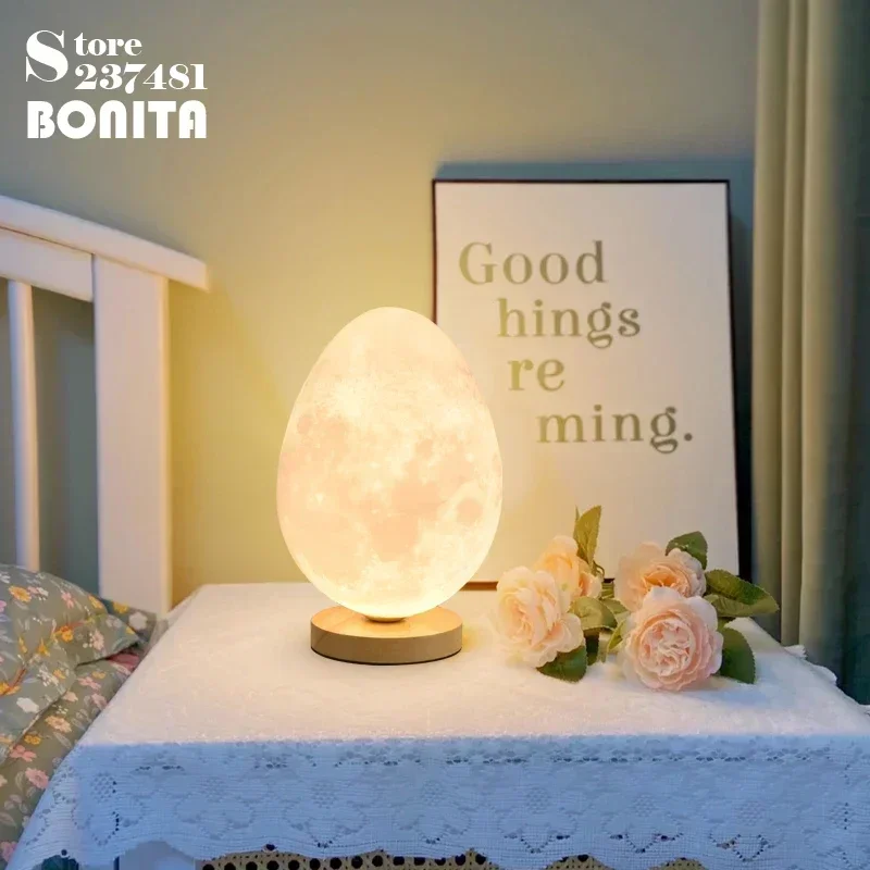 Creative Dinosaur Egg Table Light Bedside Decorative Ins Wind Cream Wind Small Night Light 3D Printing Atmosphere Table Lamp