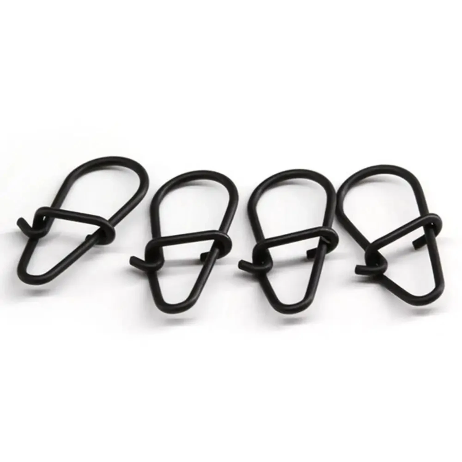 100PCS  Portable Durable Line tackle Fast lock Barrel Swivel Oval Split Rings Connector Fishing Hanging Snap