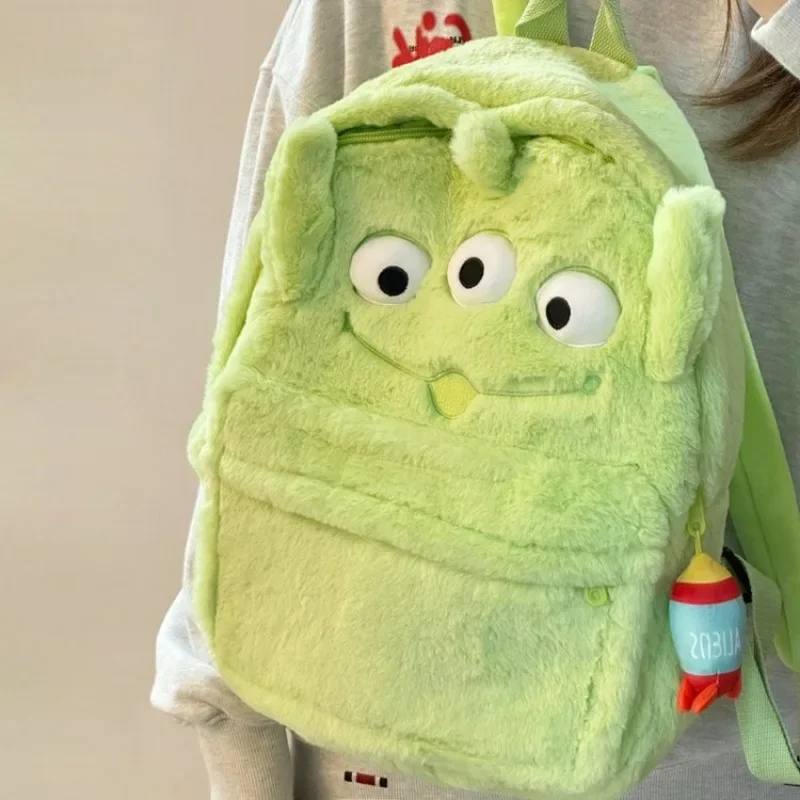 

New Cute Strawberry Sullivan Backpack Ins Plush Junior and High School College Student Large-capacity School Bag