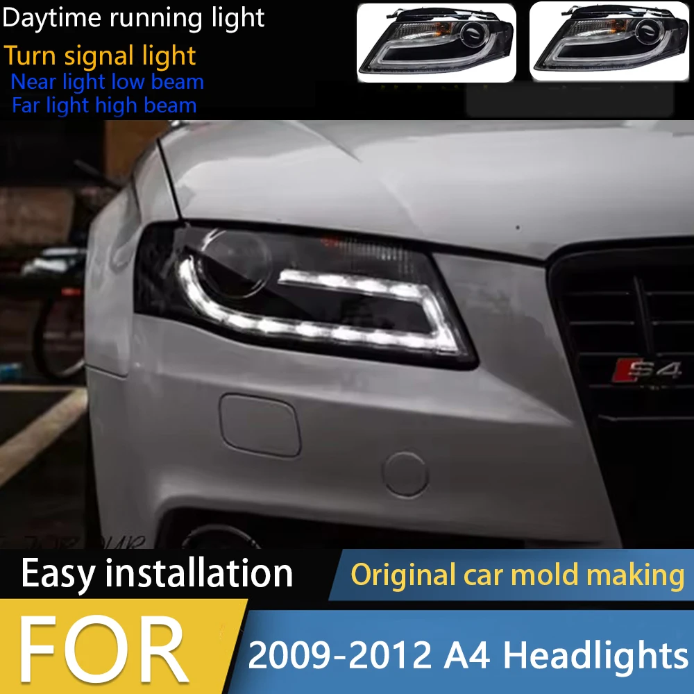 

Стайлинг автомобиля для фар A4 2009-2012 A4L B8 Sedan Фара DRL Hid Фара Angel Eye Bi Xenon Beam Аксессуары