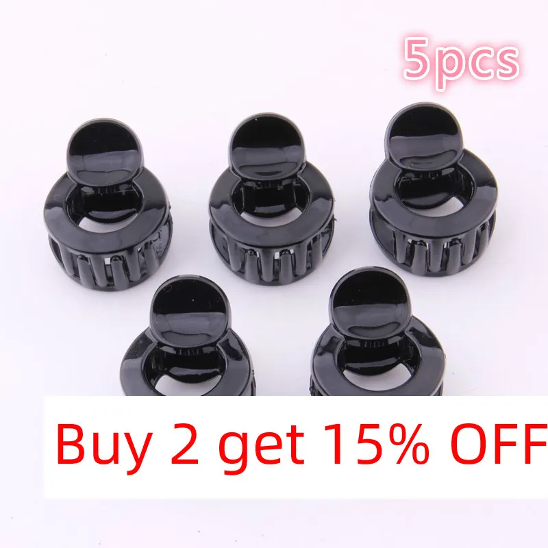 5 Pieces/lot Quality Black Abs Plastic Hair Claws Small Size Girls Hair Clips Cute Mini Hair Jaw Clips for Women Fringe Pin