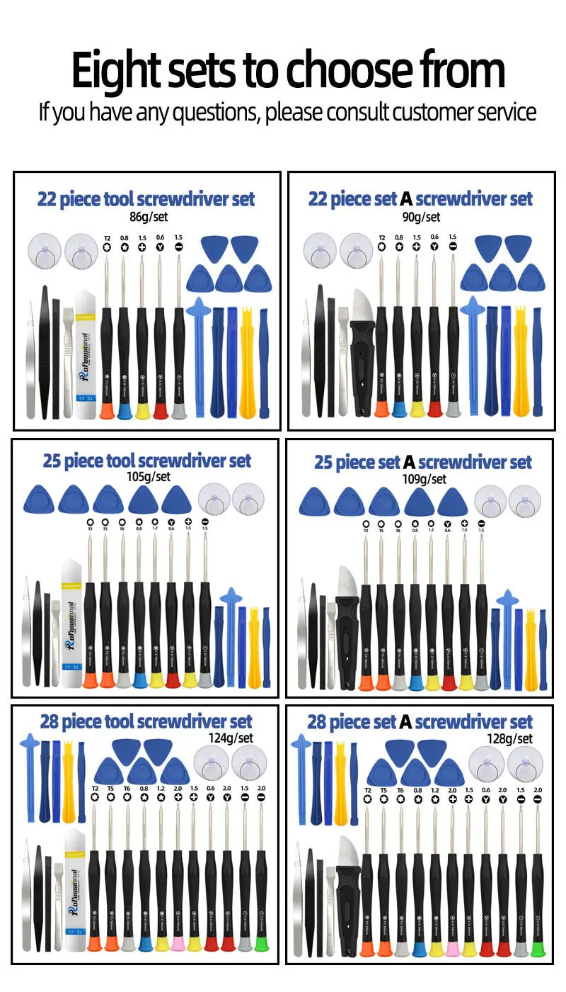 Mobile Phone Disassembly and Repair Tool Set, Apple Android Tablet, Screen Cleaning Combination, Screwdriver Combination