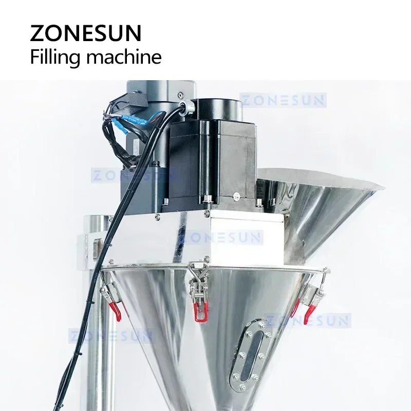 ZONESUN ZS-FM100S Semi-Automatic Auger Filler Dosing Powder Filling Machine 1-100g Small Milk Paprika Flour Bottle Jar Packager