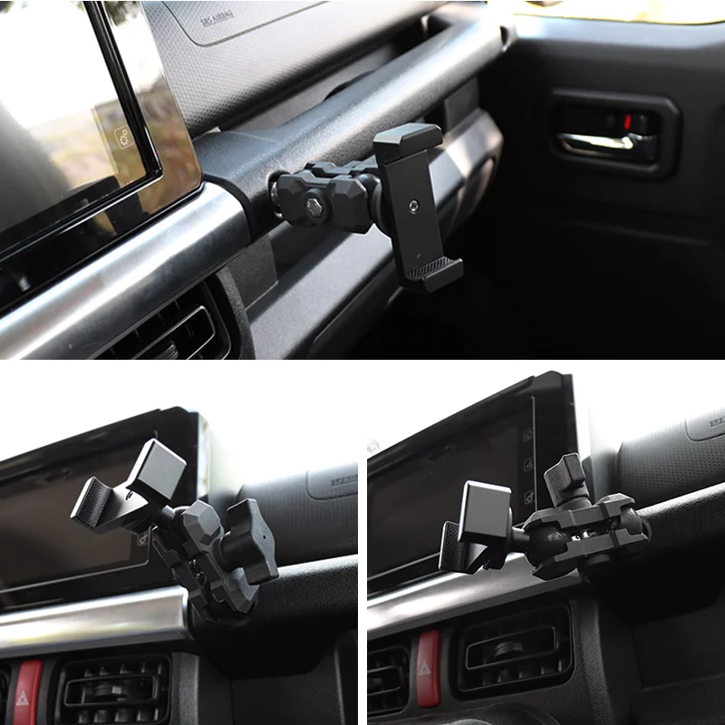 Alloy Auto Mount Mobile Phone Holder Cell Stand Decorative Cover Trim Fit for Suzuki Jimny 2019-2025Interior Accessories - view 2