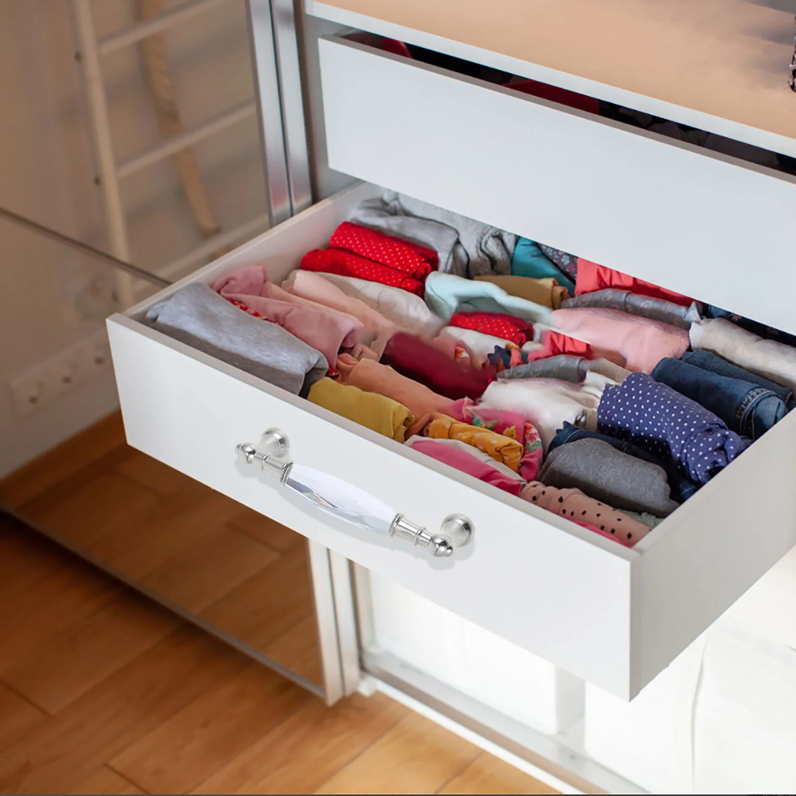 

2Pcs Crystal Glass Cabinet Knobs Modern Decorative Drawer Pulls Kitchen Wardrobe Handles Small Clear Glass Furniture Replacement