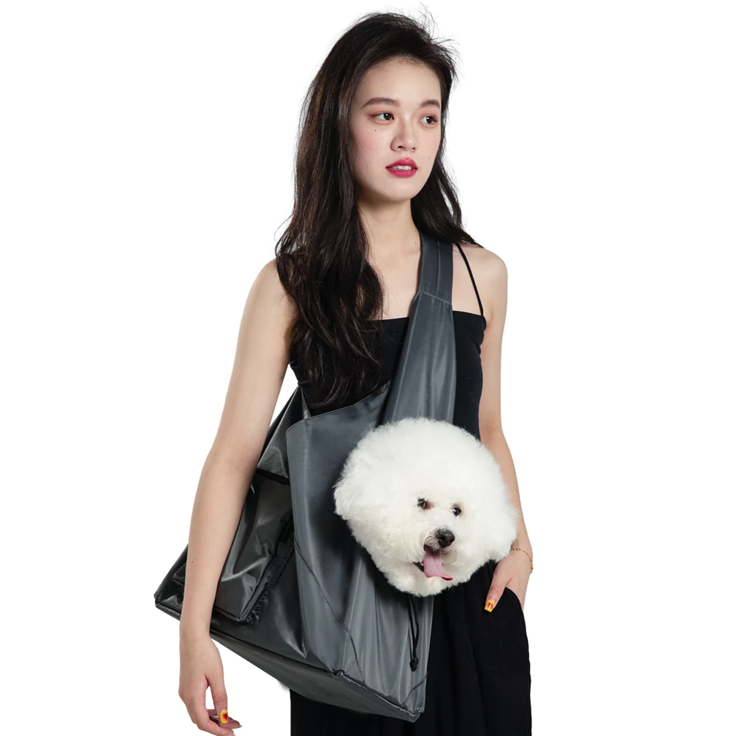 Large Pet Dog Sling Bag With 8kg Capacity  Breathable Waterproof  Pet Cats Accessories