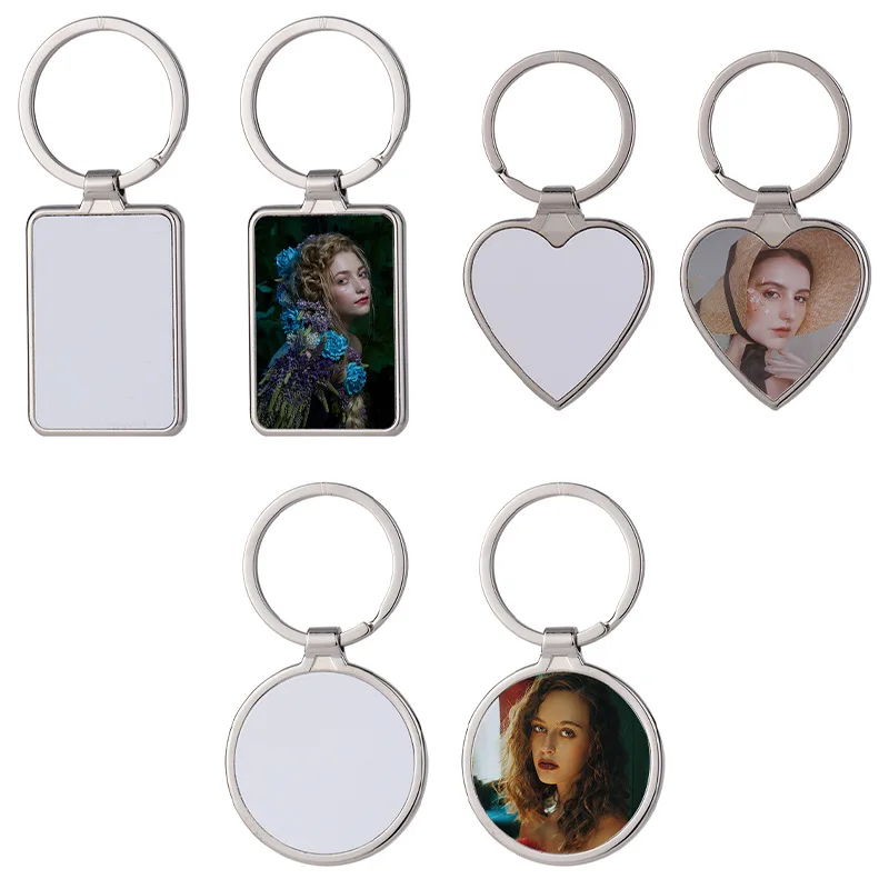 10Pcs Round Sublimation Blank Keychains for Christmas Valentine Graduation Day Present Keys Tags Key Chain Car Cute Keychain