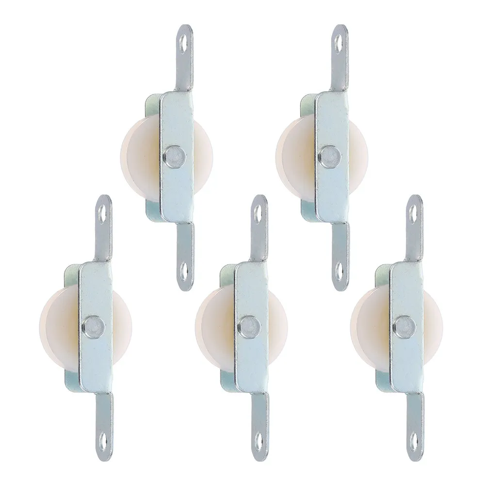 5Pcs Patio Umbrella Replacement Sliding Pulley Bracket Outdoor Parasol Hardware Heavy Duty Roller Pulley Garden Deck Backyard