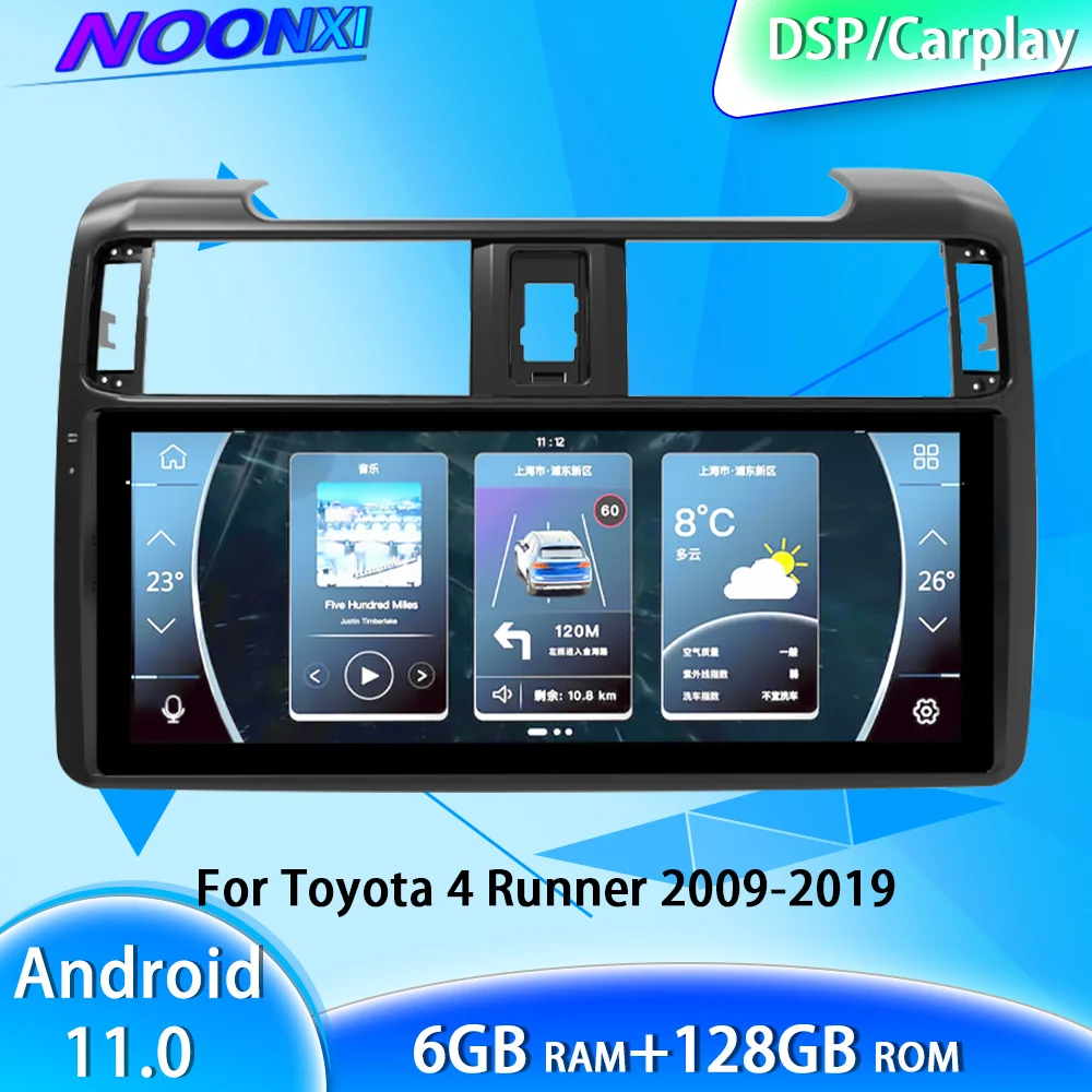 

6+128GB Android For Toyota 4 Runner 2009-2019 Navigation Touch Tesla Screen Multimedia Player Head Unit Car Radio Stereo GPS 5G