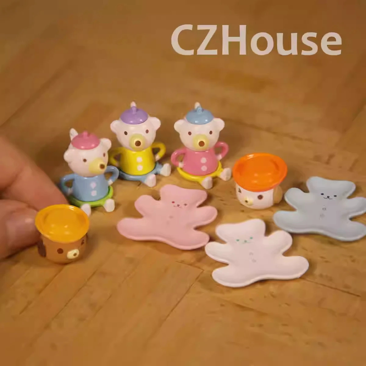 1:6 بيت الدمية نموذج اكسسوارات الأثاث مصغرة الدب زجاجة ماء إبريق الشاي لوحة جرو كوب Bjd Ob11 Gsc Blyth Lol الدعائم ديكور