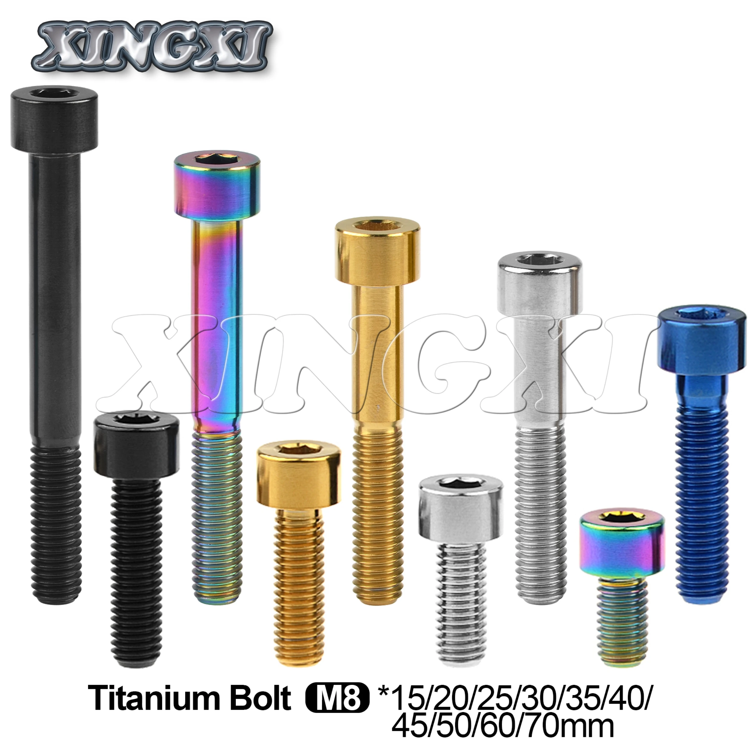 Xingxi-Allen chave soquete cabeça parafuso, parafuso para bicicleta, motocicleta, carro, peças de motor, DIN912, M8X15, 20, 25, 30, 35, 40, 45, 50, 60, 70 milímetros