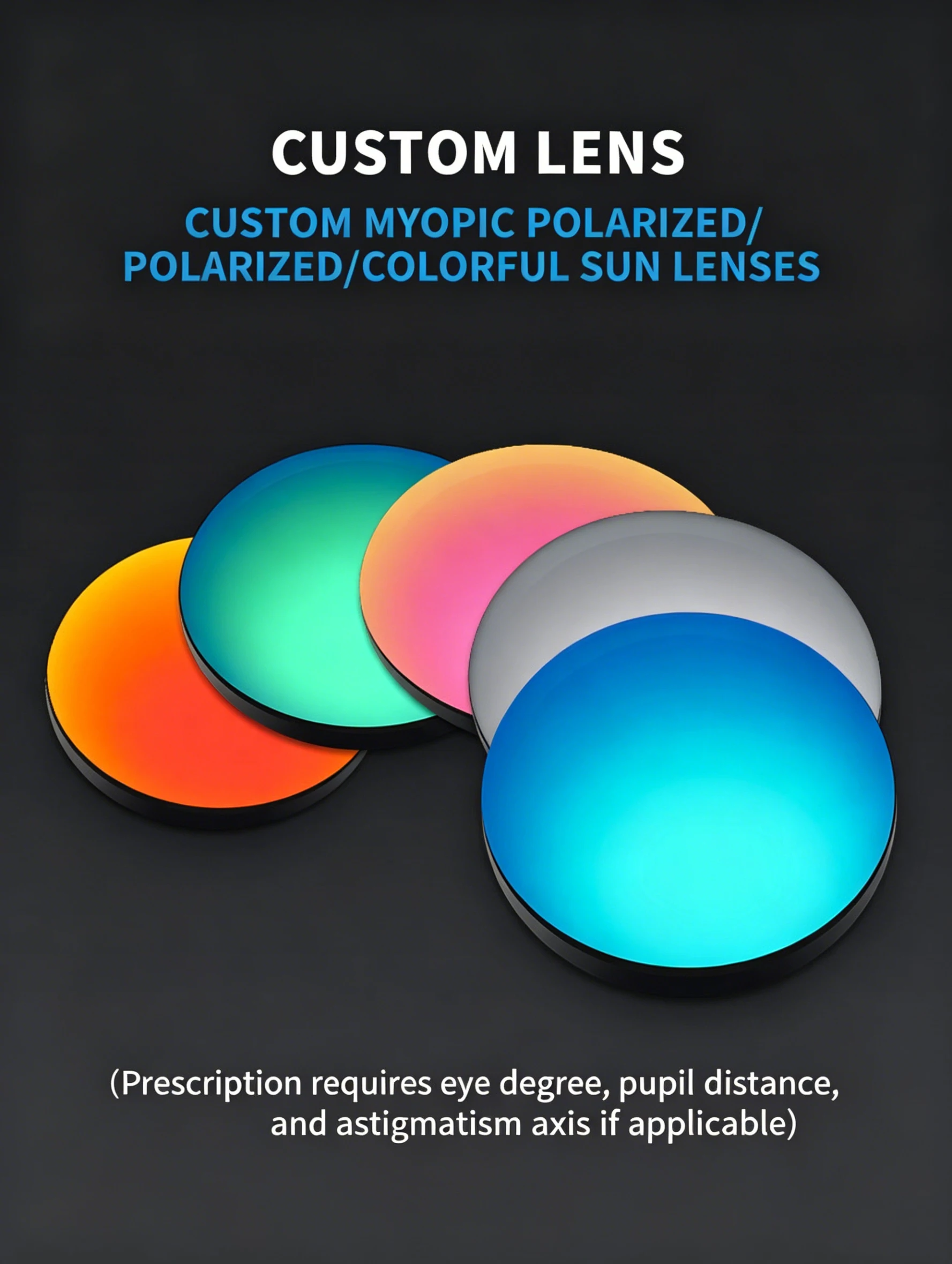 

1.56 1.61 Index Aspheric Polarized Sunglasses Prescription Lenses Driving Fishing UV400 Protection Myopia Sun Glasses Lens 2Pcs