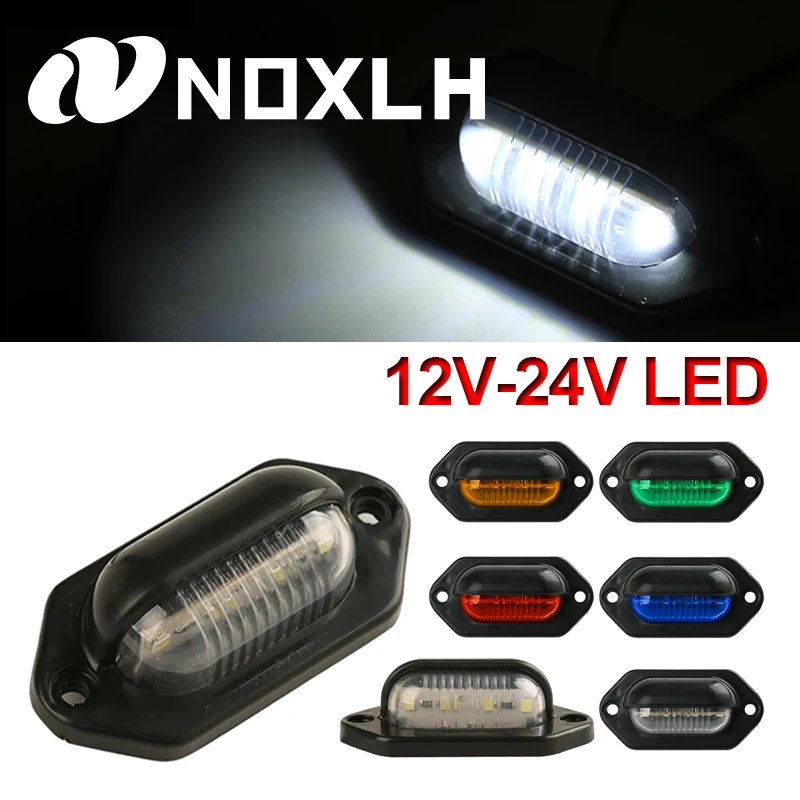 NOXLH 12V-24V LED Car Licence Plate Light Truck Highlight Side Marker Light Universal Trailer Tail Light Waist Light Accessories