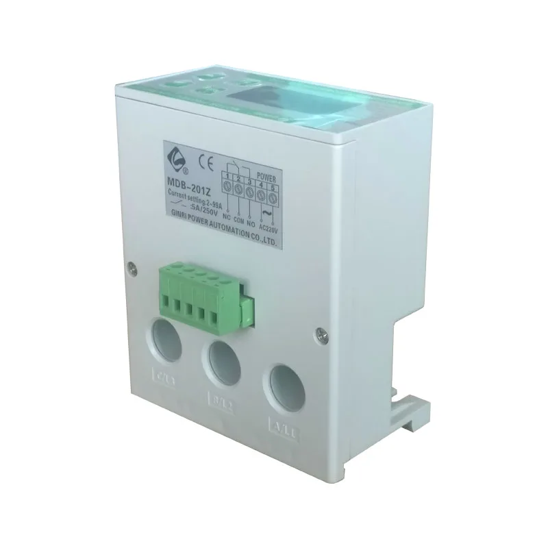 Ginri Motor Protection Relay MDB-201Z AC220V AC380V Phase Loss Overload Motor Protector