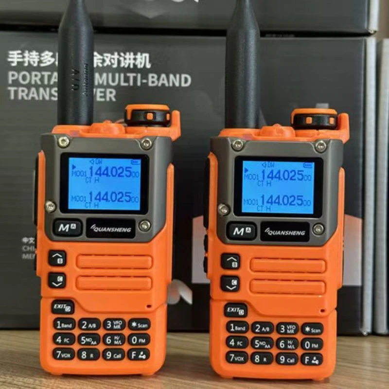 

All Win Two-Way Walkie Talkie UV-K6 Full Band 5W NOAA Orange AM UV-K58 Type-C UHF VHF 50-600MHz Wireless Frequency