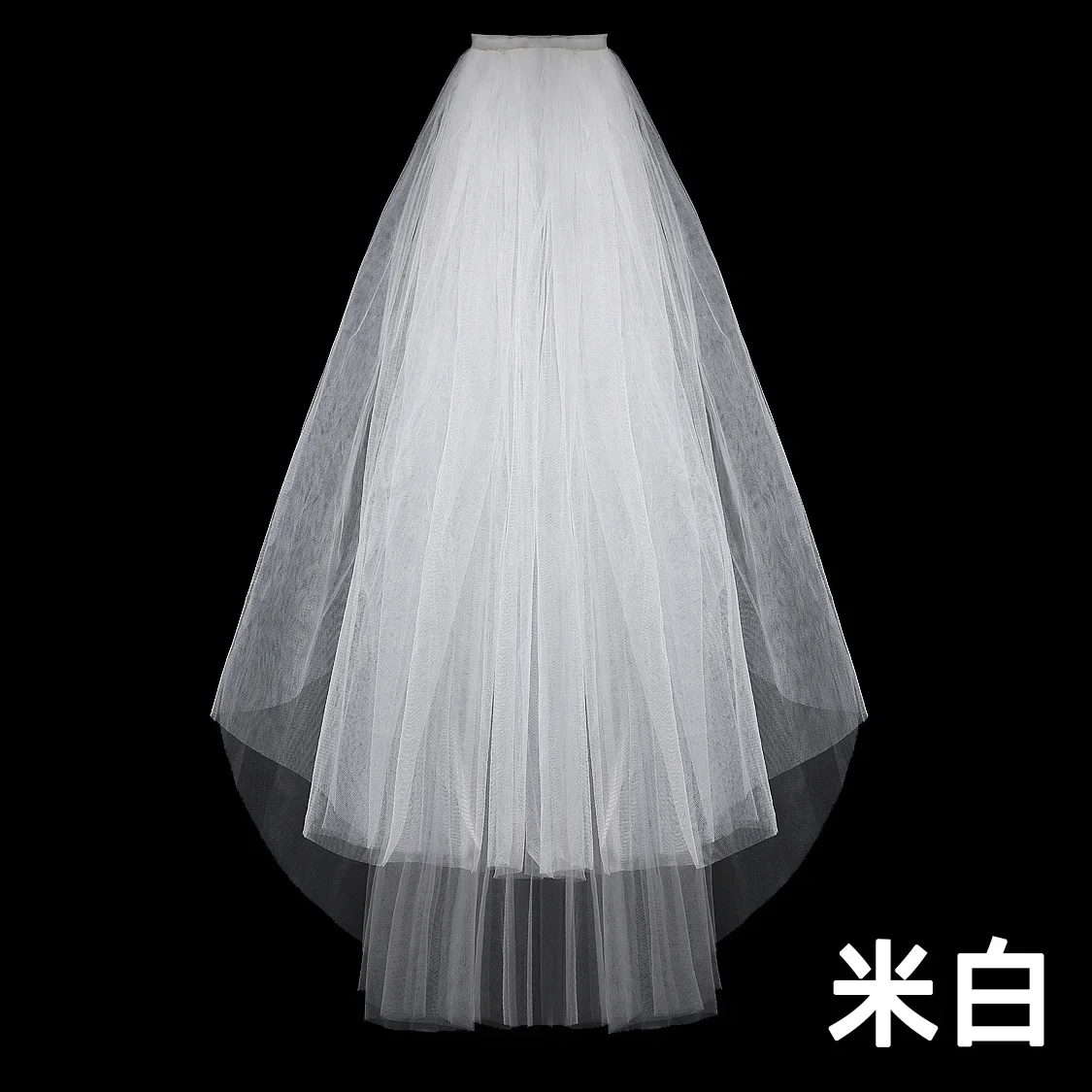 Bridal Veils Simple Short Tulle Wedding White Ivory Veil For Bride Mariage Accessories With Comb Two Layer 2023