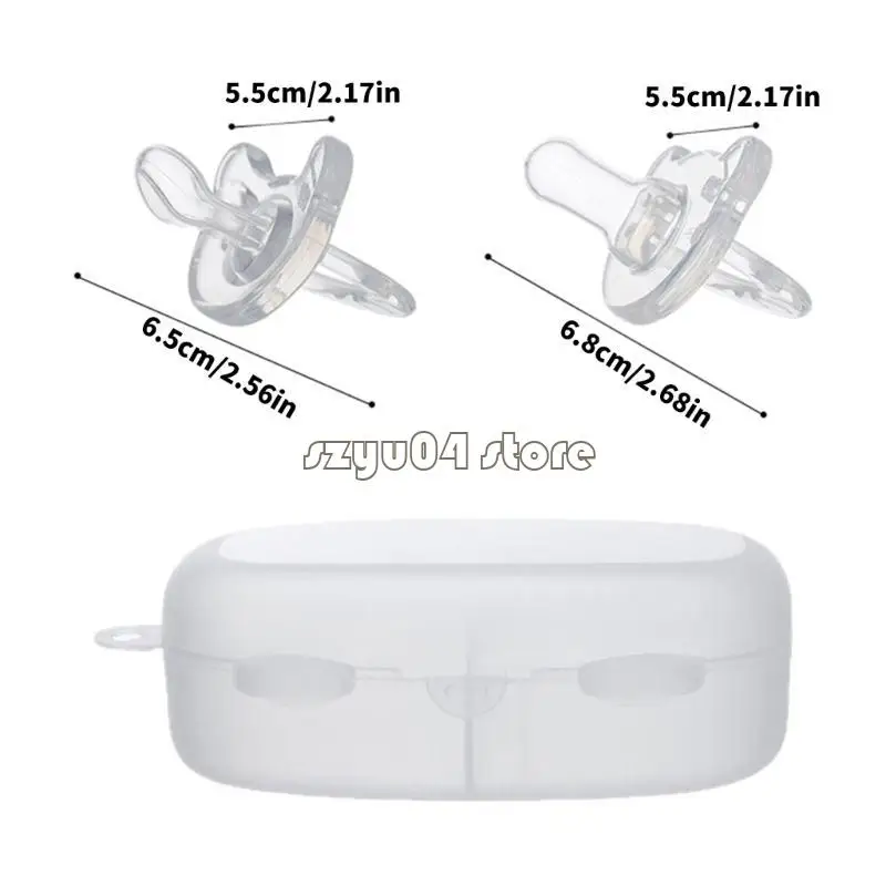 4x7D 2PCS Baby Smasifiers Miękki silikon naśladuje projekt piersi do gładkiego przejścia odsadzenia 0-18 miesięcy niemowlęcia z