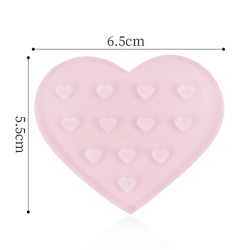 Heart-shaped Crystal Eyelash Glue Shims Tray Pad Grafting False Lashes Extension Holder Pallet Board Stand Women Makeup Tools