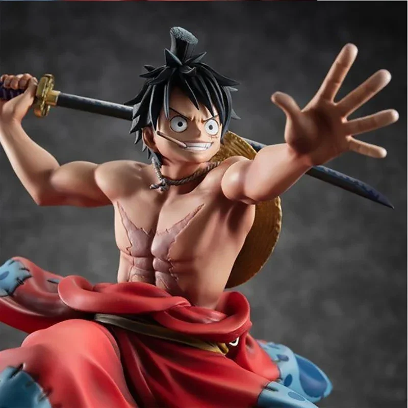 Eendelig Strooien Hoed Luffy Kimono Luffy Wanokuni Versie 22Cm Actie Figuren Standbeeld Verzamelbaar Model Decor Volwassen Kind Speelgoed Cadeau