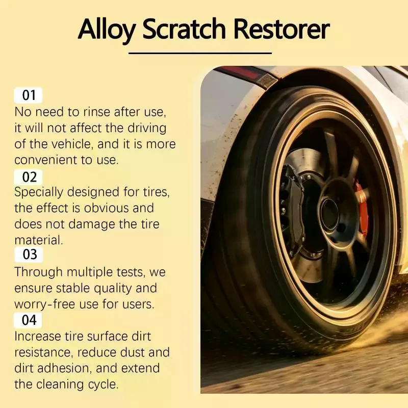 30g Car Tire Rim Scratch Refinish Paste Wheel Rim Scratch Paint Fix Cream - Black White Silver Aluminum Alloy Electroplated Rim