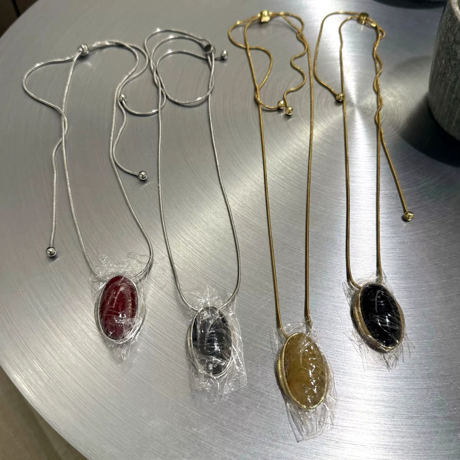 

Vintage Oval Stone Long Chain Necklaces For Women Lady Fashion New Jewelry Gift Party ожерелье на шею
