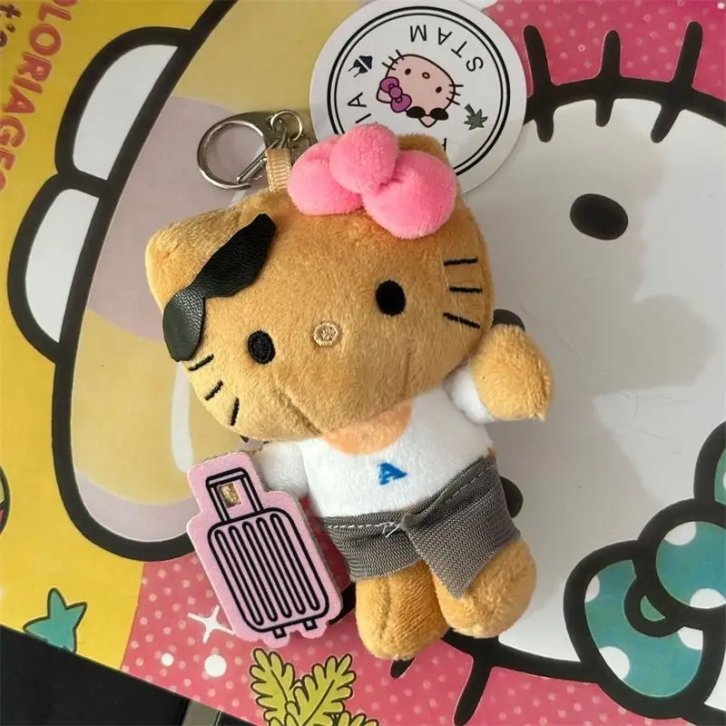 漫画かわいいハローキティぬいぐるみぬいぐるみキーホルダーバッグペンダントガーリー KT 猫クリエイティブバックパックぶら下げ飾りギフト