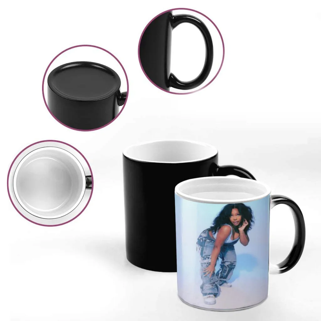 Singer SZA SOS Coffee Mugs And Mug Creative Color Change Tea Cup Ceramic Milk Cups Novelty Interesting Gifts