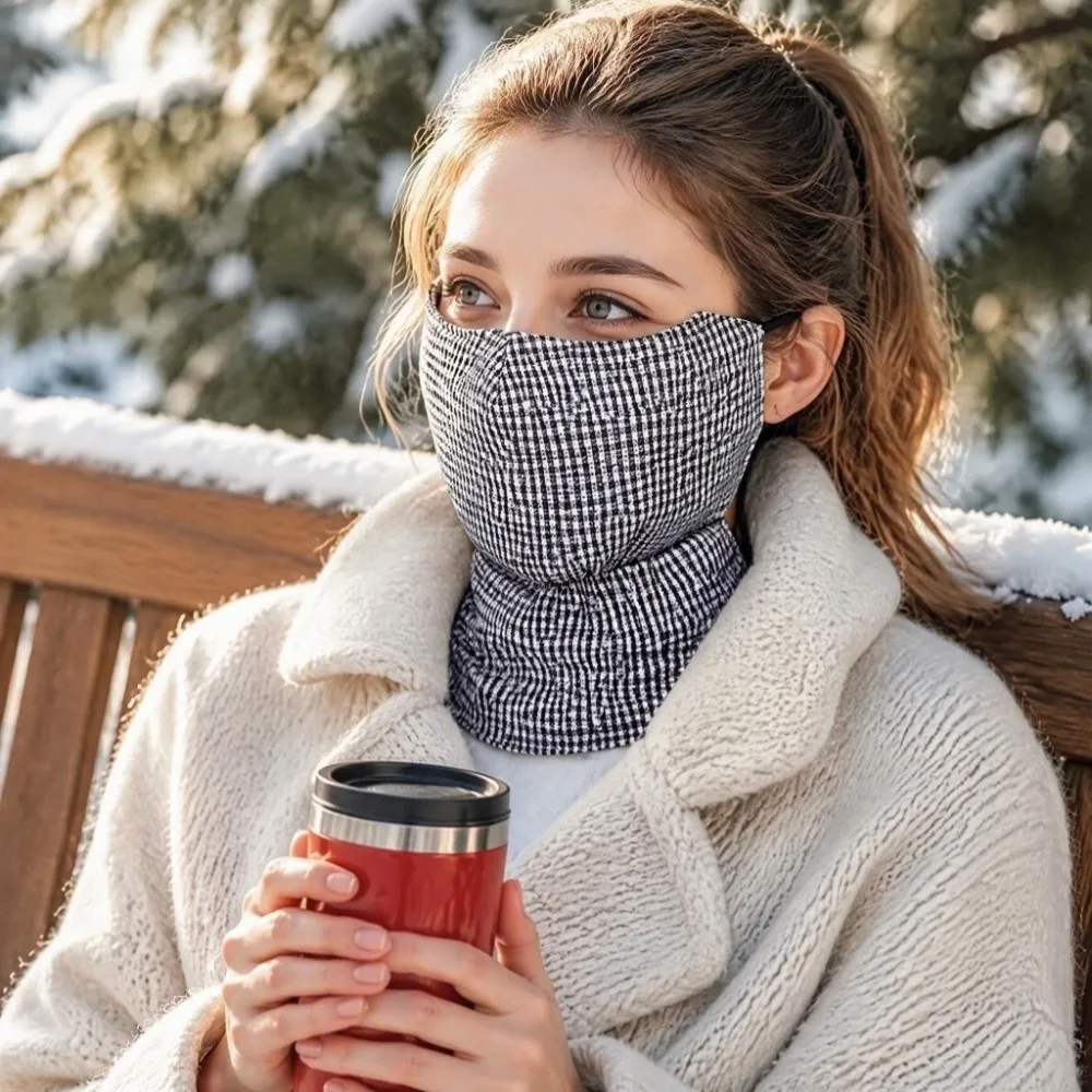 Motorcycle Equipment Cotton Riding Face Mask Thickened Protection Thermal Mask Washable Adult Winter Mask Outdoor Activities