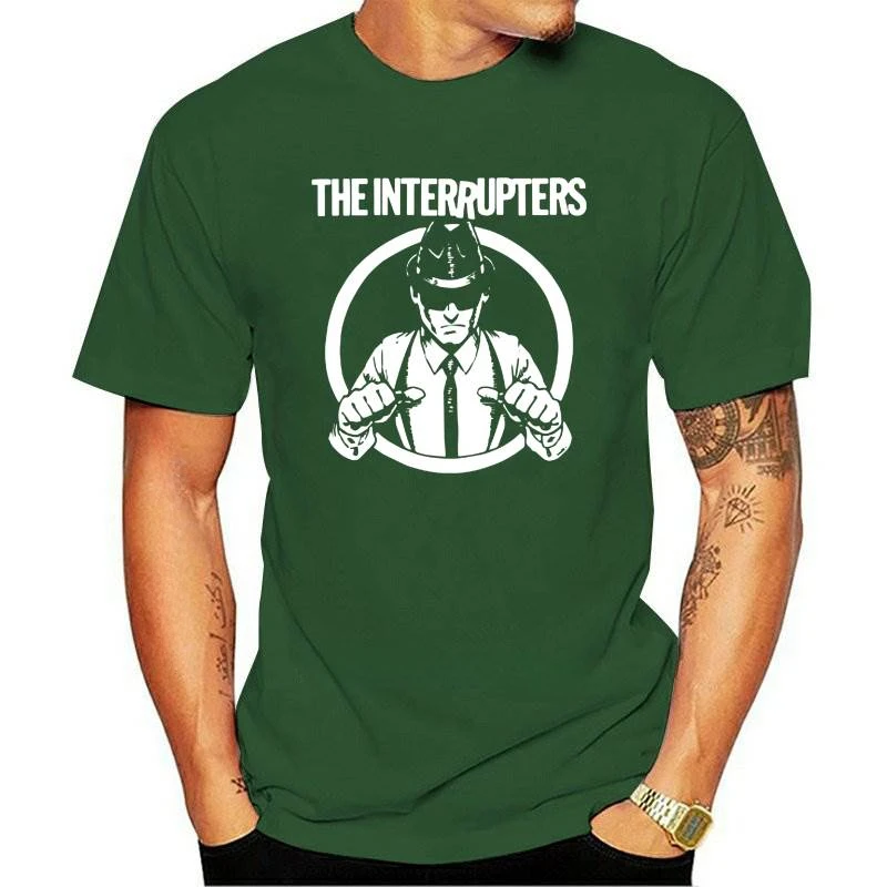 Man Clothing The Interrupters T Shirt American Ska Punk Band Tshirt Premium 100% Cotton Tee Short Sleeve Summer Tops