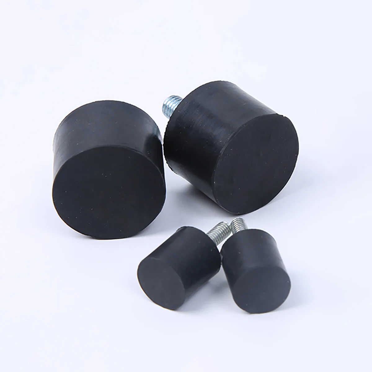 M4 M5 M6 M8 VE Type Circular Rubber Shock Absorber Anti-Collision Screw Flat Head Outer Thread