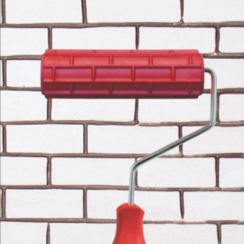 Rodillo pintura con patrón 7 pulgadas, herramienta construcción cilindro estampado portátil, sello, cepillo