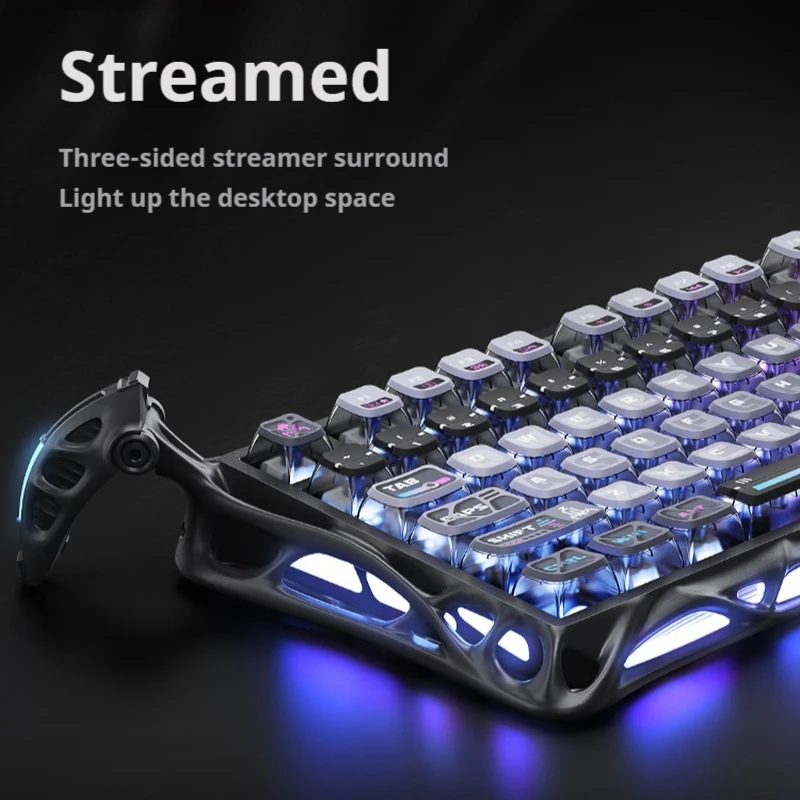 Customized 75k1pro Esports Gaming Mechanical Keyboard 79 Key Cyberpunk Theme Aluminum Alloy Keyboard Tablet Laptop Office Gaming