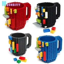 Coffee Mug Creative Mug Cups Building Blocks Build-On Cup for Milk Coffee Water Brick Type Water Bottle DIY Blocks kids Gift