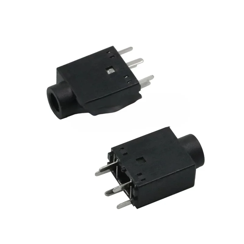 3.5MM Headphone PJ-358 Five-Pin 180-Degree Vertical Pin 5P Pink Pink Green Black/Host Chassis Socket