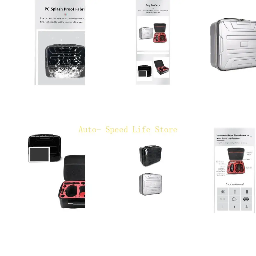 02DA حقيبة سفر واقية صلبة لملحقات الطائرات بدون طيار مع واقيات المروحة