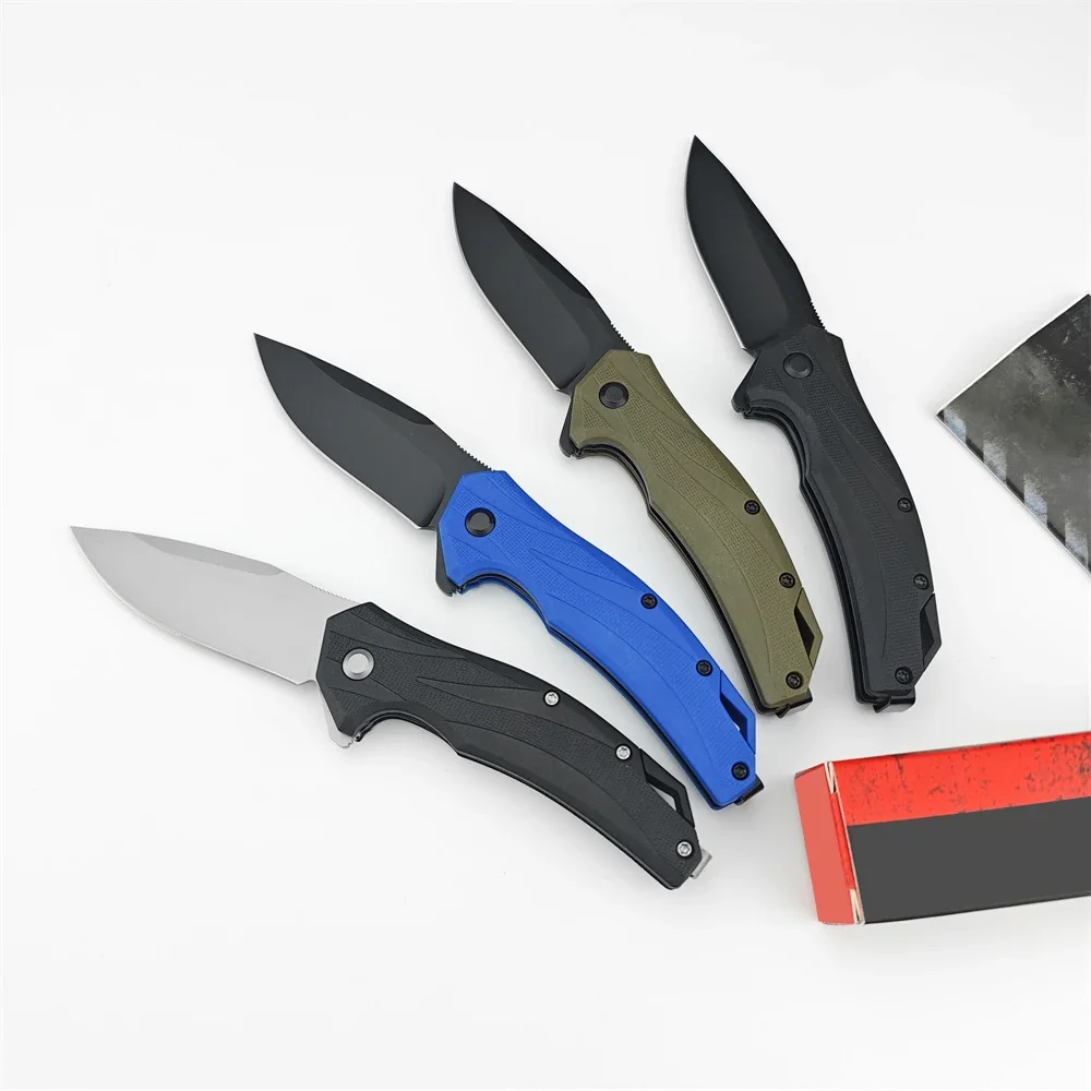 

KS 1645 Multicolor Outdoor Camping Pocket Folding Knife 8Cr13Mov Blade Nylon Brazed Weaver Handle EDC Hunting Survival Knife