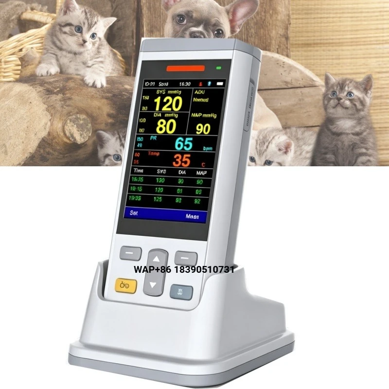 Veterinary equipment, multi-parameter transportable veterinary monitors, hand-held