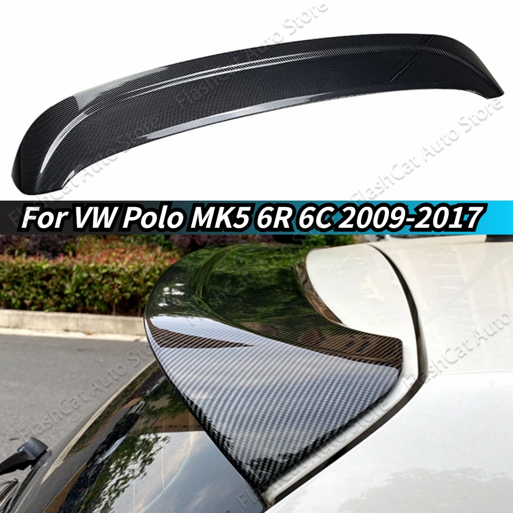 

Roof Spoilers For VW Polo MK5 6R 6C 2009-2017 GTI Style Car Rear Trunk Spoiler Wing ABS Tuning Tail Wing Trim Body Kits