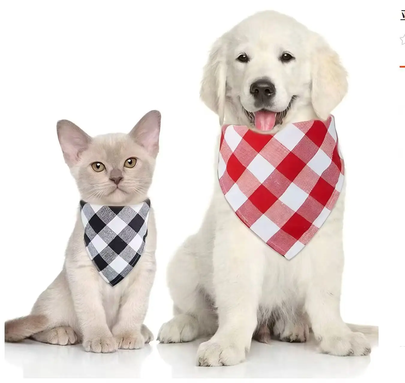 Custom Embroidery Pet Bib for Cats And Dogs Cute Soft Saliva Towel Elastic Plaid DIY Named Towel Popularly in Spring andSummer
