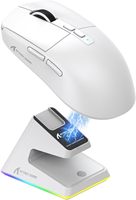 ATTACK SHARK X6 49g SUPERLIGHT Mouse with Magnetic Charging Dock,26000 DPI PAW3395 Gaming Sensor,BT/2.4G Wireless/Wired