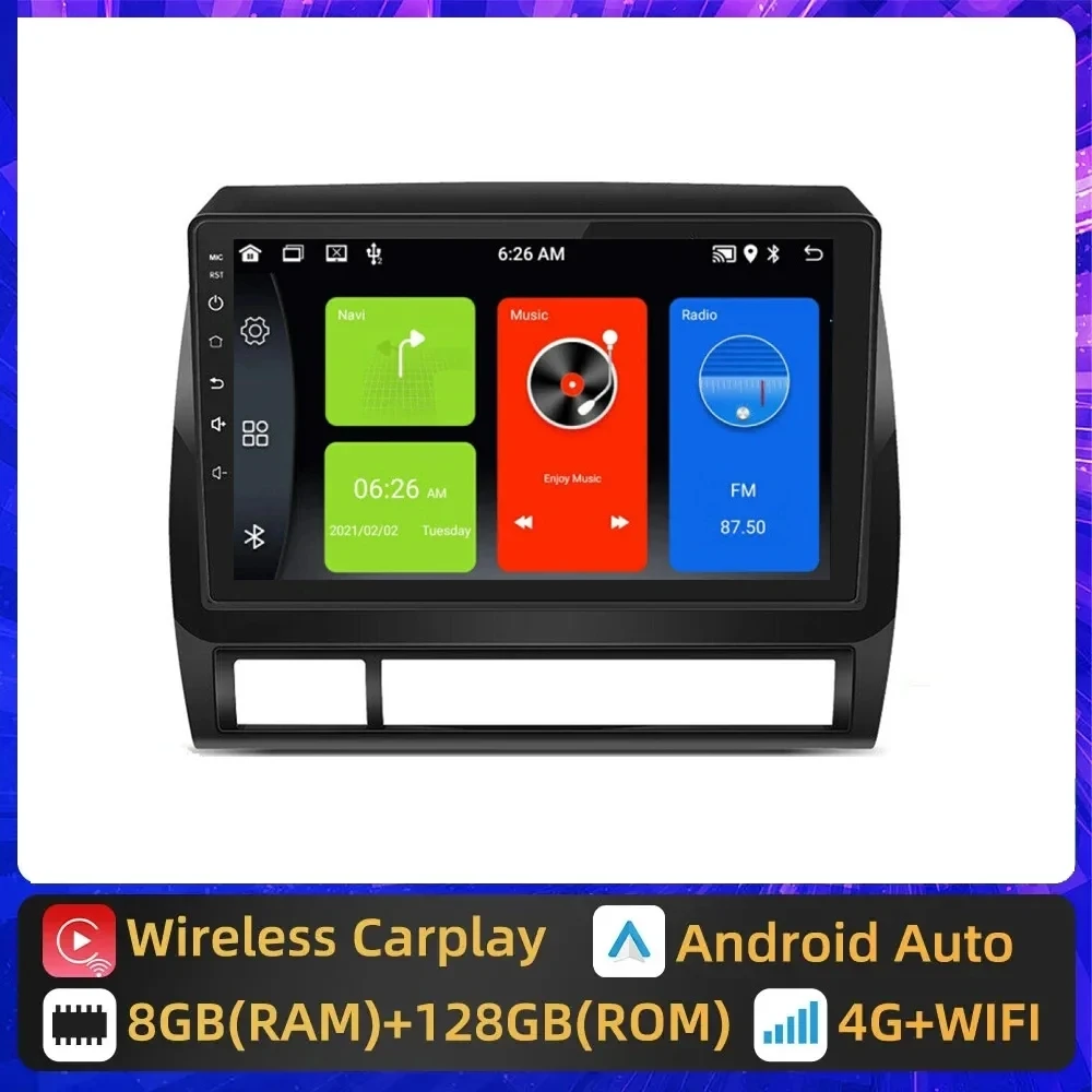 Android 14 For Toyota Tacoma 2 N200 Hilux 2005-2013 2015 Carplay Auto Car Radio 4G WIFI Navigation GPS Multimedia Video Player