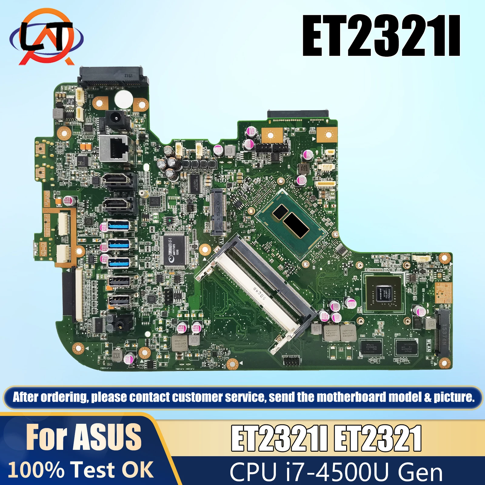 Placa base ET2321I para Asus ET2321I ET2321 con i7-4500U CPU Gen GT740M GPU 100% prueba OK