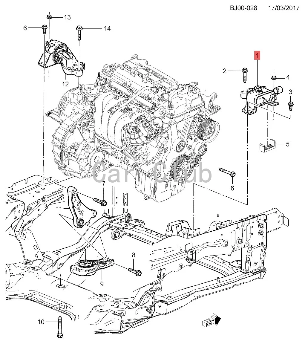 Engine Motor Transmission Mount Kit Engine bracket front right bracket 95026513 95164487 95133816 for Chevrolet Aveo