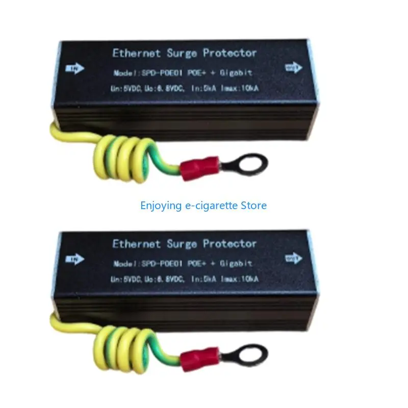 Gigabit RJ45 Line Unit with Ground Wire and Black Metal Case for Cabinet Cabling Y4QF