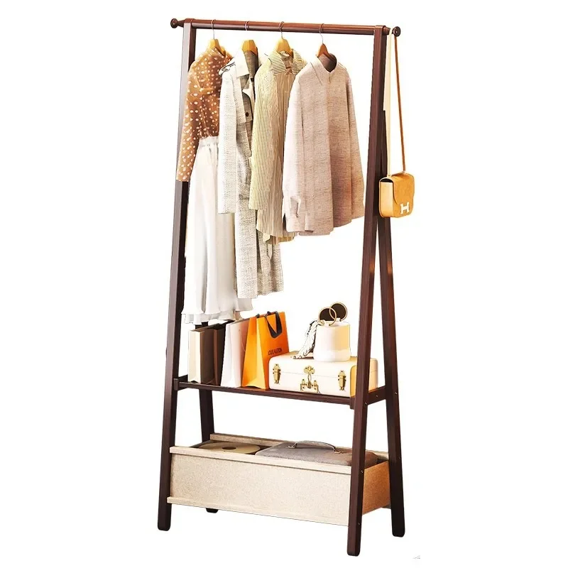 Vertical Fabric Clothes Hanger Stand Bedroom Bedside Garment Rack Home Storage Organizer for Coats and Sorting