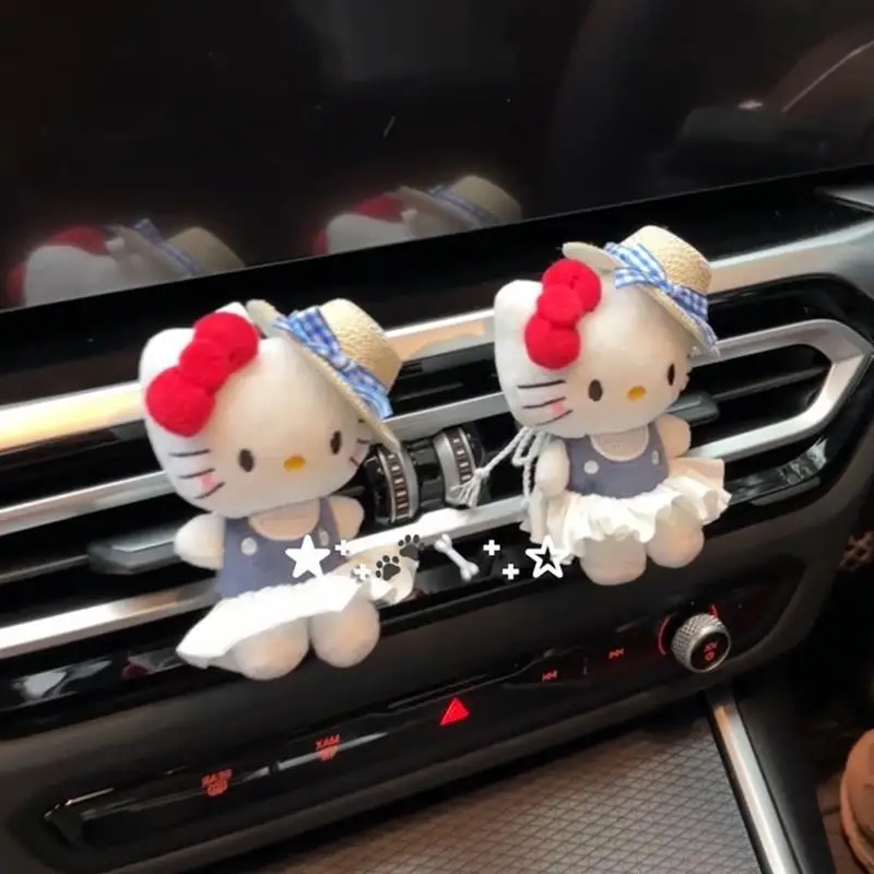 

Car Decorations Cute Cartoon Car Air Conditioner Air Vent Interior Decoration Hello Kitty Center Console Display Screen Decor