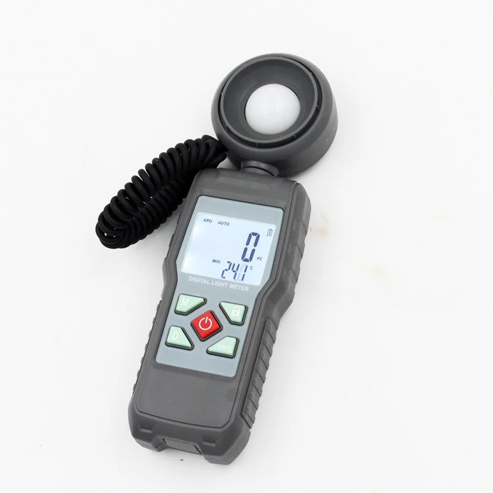 Digital Light Intensity Meter with Data Hold Function and Temperature Detection for 400-700nm Wavelength Range