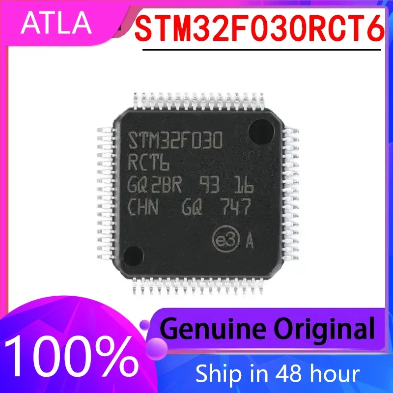 1PCS Genuine STM32F030RCT6 LQFP-64 ARM Cortex-M0 32-bit Microcontroller MCU