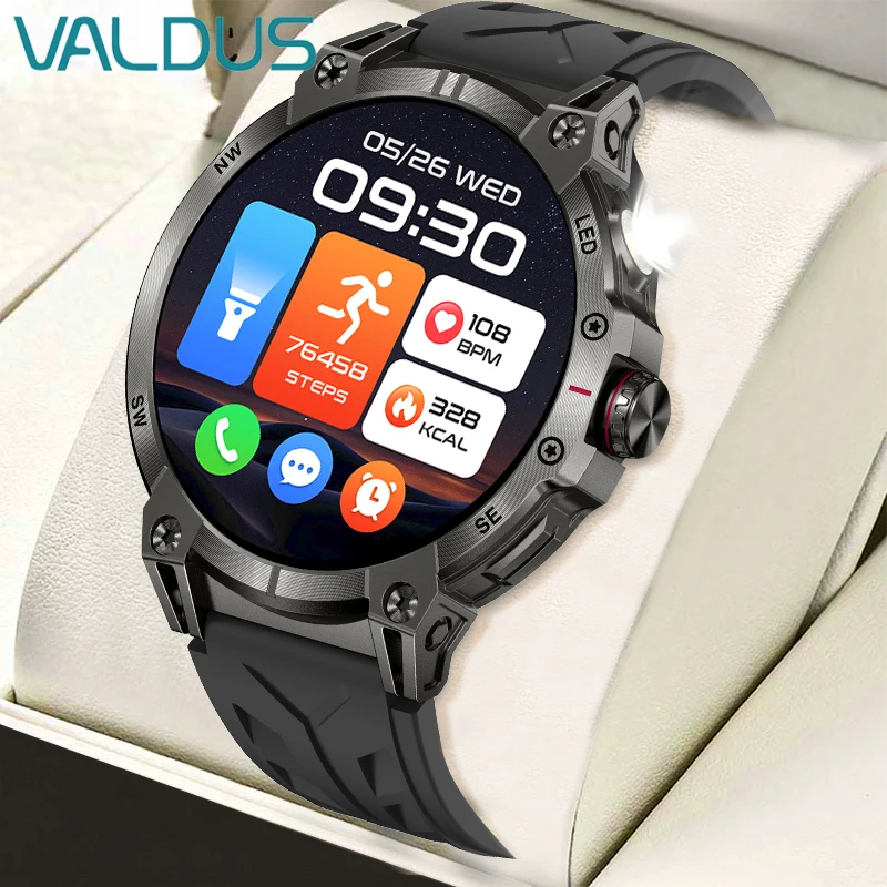 VALDUS VS19 Pro Smartwatch Man Woman AMOLED Bluetooth Call NFC Heart Rate Flashlight Sports Long Battery Life 2025 Smart Watch